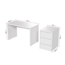 Ver imagem 4 de Escrivaninha Mesa Escritório com Gaveteiro Ficus 170cm CabeCasa MadeiraOriginals Branco