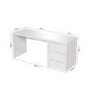 Ver imagem 3 de Escrivaninha Mesa Escritório com Gaveteiro Ficus 170cm CabeCasa MadeiraOriginals Branco