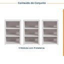 Ver imagem 3 de Conjunto Home Office 3 Módulos com Prateleiras Ficus CabeCasa MadeiraOriginals Branco