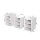 Ver imagem 4 de Conjunto Home Office 3 Módulos com Prateleiras Ficus CabeCasa MadeiraOriginals Branco