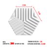 Kit 8 Painéis Decorativos 3d Hexagonal Adesivo Branco 12x12cm - 3