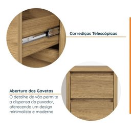 Conjunto Home Office 4 Peças 2 Mesas 120cm 2 Gaveteiros Ficus CabeCasa MadeiraMadeira - 9