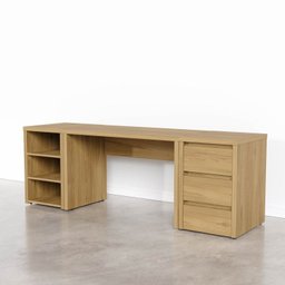 Mesa de Escritório com Gaveteiro e Nicho 220cm Ficus CabeCasa MadeiraMadeira - 10