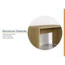 Ver imagem 6 de Escrivaninha Mesa Escritório com Gaveteiro e Nicho Ficus 3 Gavetas 220cm CabeCasa MadeiraOriginals Rovere Marrom