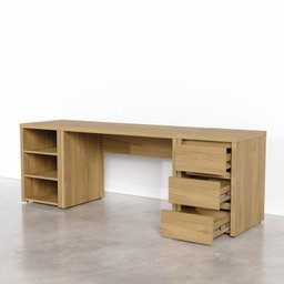 Mesa de Escritório com Gaveteiro e Nicho 220cm Ficus CabeCasa MadeiraMadeira - 11