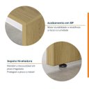 Ver imagem 7 de Escrivaninha Mesa Escritório com Gaveteiro e Nicho Ficus 3 Gavetas 220cm CabeCasa MadeiraOriginals Rovere Marrom