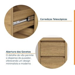 Mesa de Escritório com Gaveteiro 170cm Ficus CabeCasa MadeiraMadeira - 9