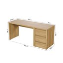 Ver imagem 4 de Escrivaninha Mesa Escritório com Gaveteiro Ficus 170cm CabeCasa MadeiraOriginals Rovere Marrom