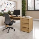 Ver imagem 1 de Escrivaninha Mesa Escritório com Gaveteiro Ficus 170cm CabeCasa MadeiraOriginals Rovere Marrom