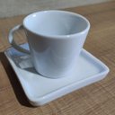 Ver imagem 7 de Jogo 6 Xícaras de Café 90ml em Porcelana com Píres Quadrado Branca Germer
