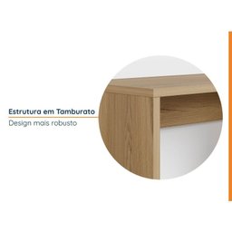 Kit 3 Estante Multiuso para Livros Baixa em Tamburato Ficus Cabecasa MadeiraMadeira - 6