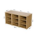 Ver imagem 4 de Conjunto Home Office 3 Módulos com Prateleiras Ficus CabeCasa MadeiraOriginals Marrom/Rovere