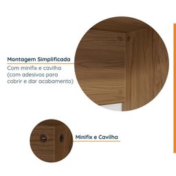 Kit 3 Estante Multiuso para Livros Baixa em Tamburato Ficus Cabecasa MadeiraMadeira - 8