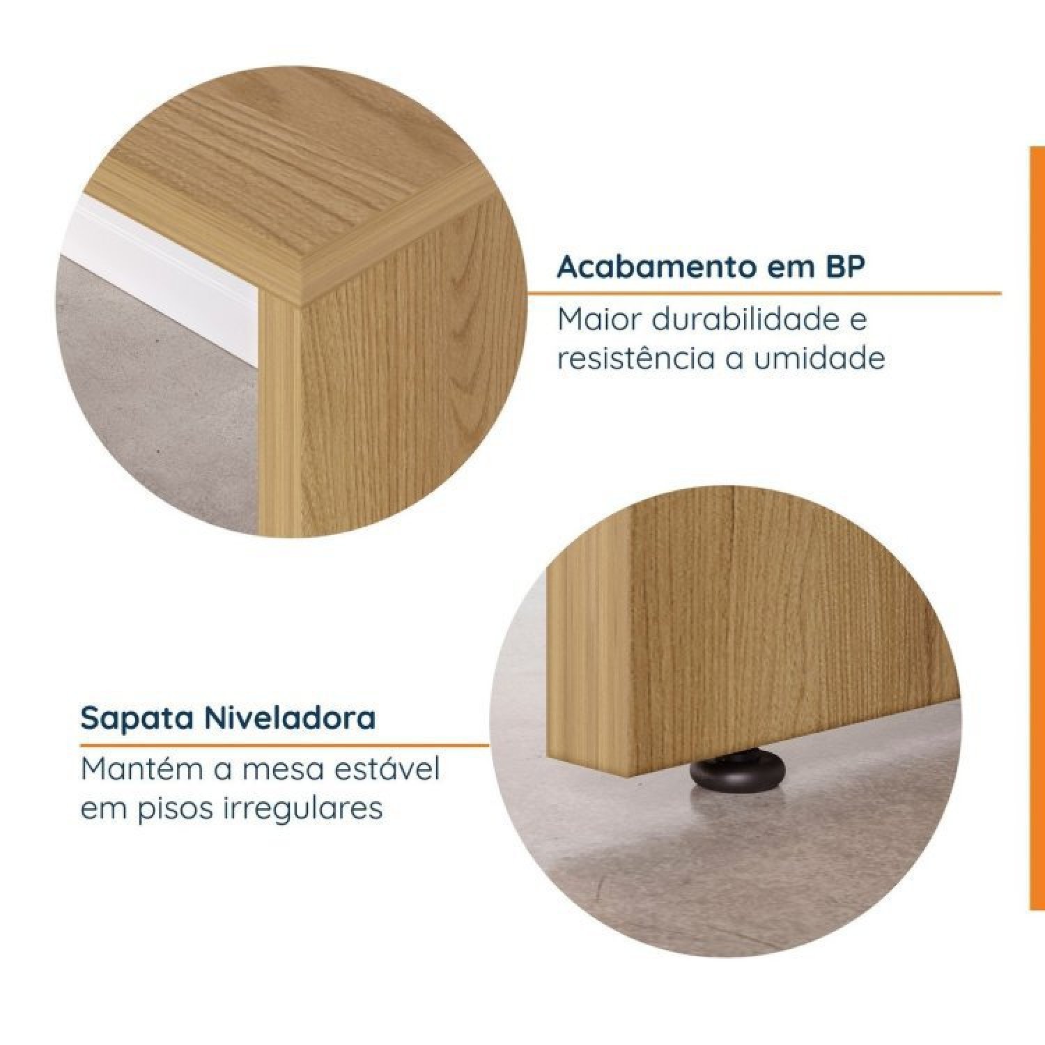 Conjunto Home Office 3 Módulos com Prateleiras Ficus CabeCasa MadeiraMadeira - 7