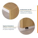 Ver imagem 7 de Conjunto Home Office 3 Módulos com Prateleiras Ficus CabeCasa MadeiraOriginals Marrom/Rovere
