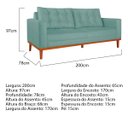 Ver imagem 4 de Sofá 2 Lugares Dubai Suede - Doce Sonho Móveis Sofá 2 Lugares Sofás Azul Tiffany
