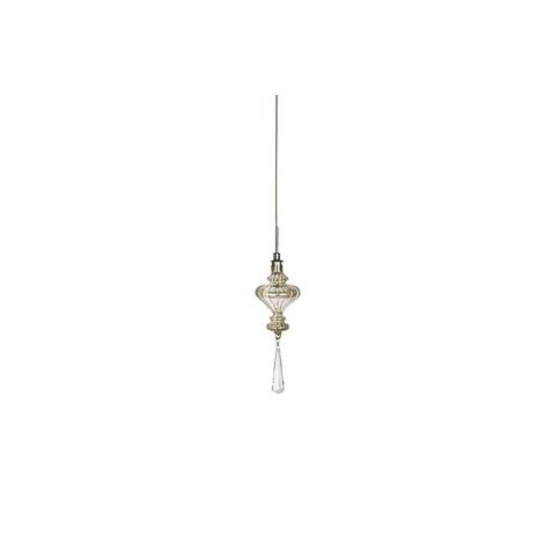 PENDENTE G4X1 10X35CM TRANSPARENTE SINDORA