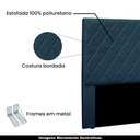 Ver imagem 3 de Cabeceira Decorativa 1,40M Baelon Veludo Azul Marinho - Gran Belo Givenchy