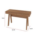Ver imagem 3 de Mesa Computador para Escritório 120cm 2 Gavetas Eliana T02-D'Rossi