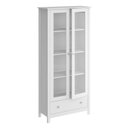 Ver imagem 5 de Cristaleira para Sala de Jantar 2 Portas de Vidro 1 Gaveta 181cm x 80cm Branco