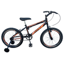 Ver imagem 1 de BICICLETA ARO 20 BNT PULSE MTB FREIO V-BRAKE RODA LATERAL:Preto com Laranja