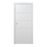 Kit Porta de Madeira 210x80cm Frisada Laqueada Direita Moldufama - 1