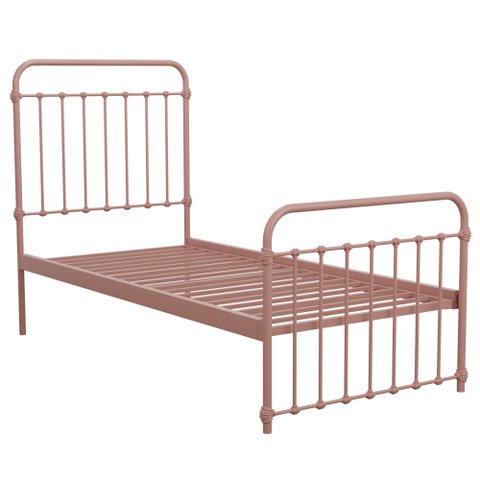 Cama de Ferro Patente Solteiro Icamas Rosa Bebê