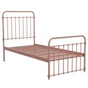 Ver imagem 1 de Cama de Ferro Patente Solteiro Icamas Rosa Bebê