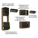 Ver imagem 5 de Armário de Cozinha Completa 340cm Rustic/Preto Lux Madesa 01