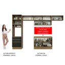 Ver imagem 6 de Armário de Cozinha Completa 340cm Rustic/Preto Lux Madesa 01