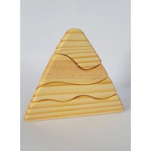 Blocos de Montar Montanha de Madeira. Brinquedo Artesanal e Decoração.