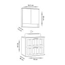 Ver imagem 7 de Conjunto para Banheiro Milena Suspenso com Espelheira 78 Cm - Fabribam