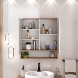 Conjunto para Banheiro Milena Suspenso com Espelheira 78 Cm - Fabribam - 5
