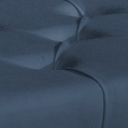 Recamier Calçadeira Apolo Veludo Azul Solteiro 1,00m Base Madeira Pés Palito - 3