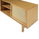 Ver imagem 5 de Rack para TV até 55 Polegadas Madeira Maciça 160cm Pés em Madeira Maciça Magna Porta Rattan CabeCasa MadeiraOriginals Bege