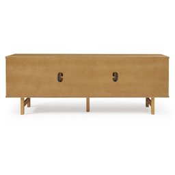 Rack para TV até 55 Polegadas Madeira Maciça Magna Porta Rattan 1,6m CabeCasa MadeiraMadeira - 6
