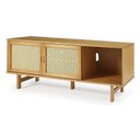 Ver imagem 6 de Rack para TV até 55 Polegadas Madeira Maciça 160cm Pés em Madeira Maciça Magna Porta Rattan CabeCasa MadeiraOriginals Bege