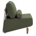 Ver imagem 7 de Poltrona Decorativa Aurea Base Aço Champagne Linho Verde - Nexta Casa