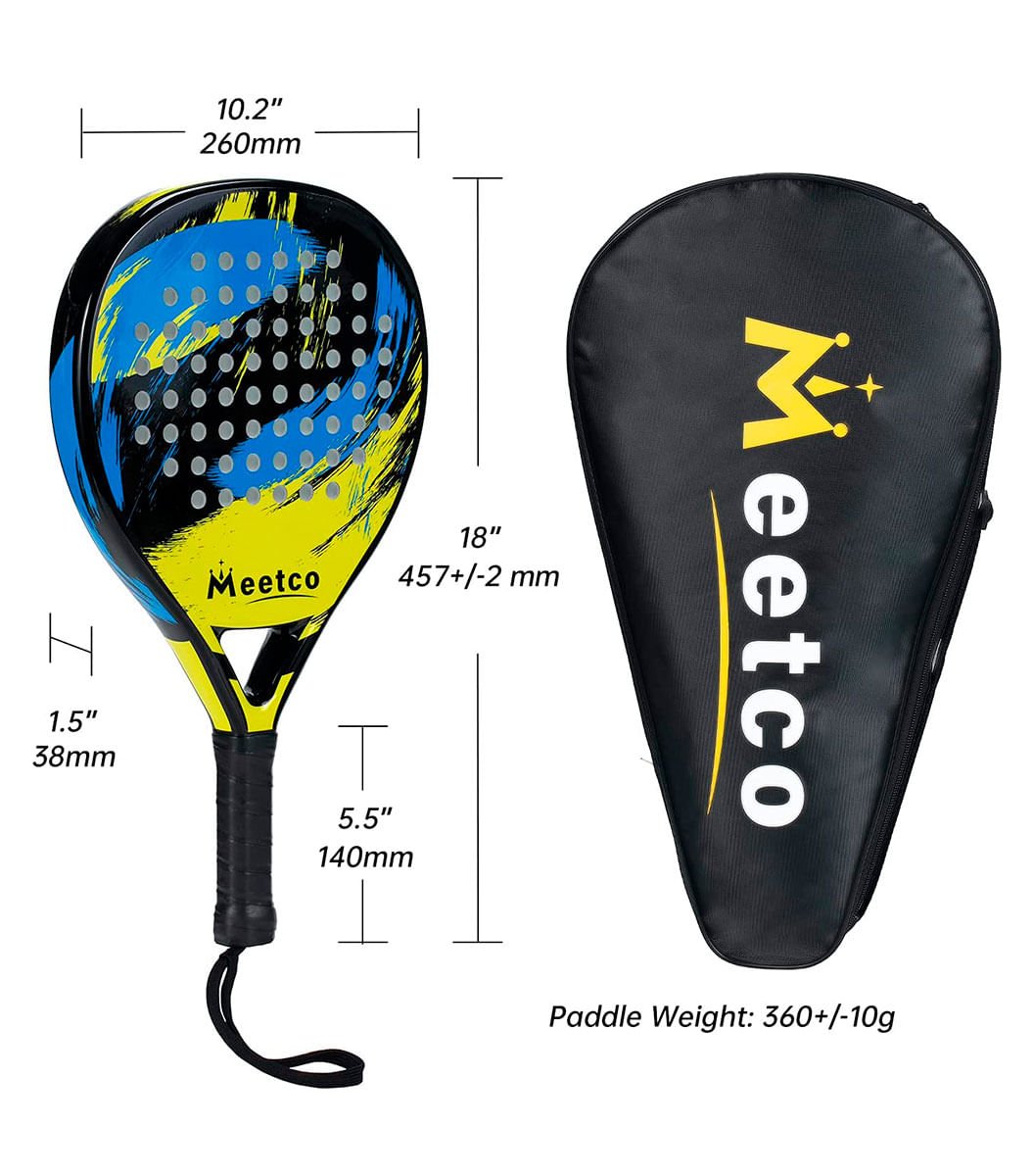 Raquete de tênis Paddle Power Lite 360g de fibra de carbono - 2