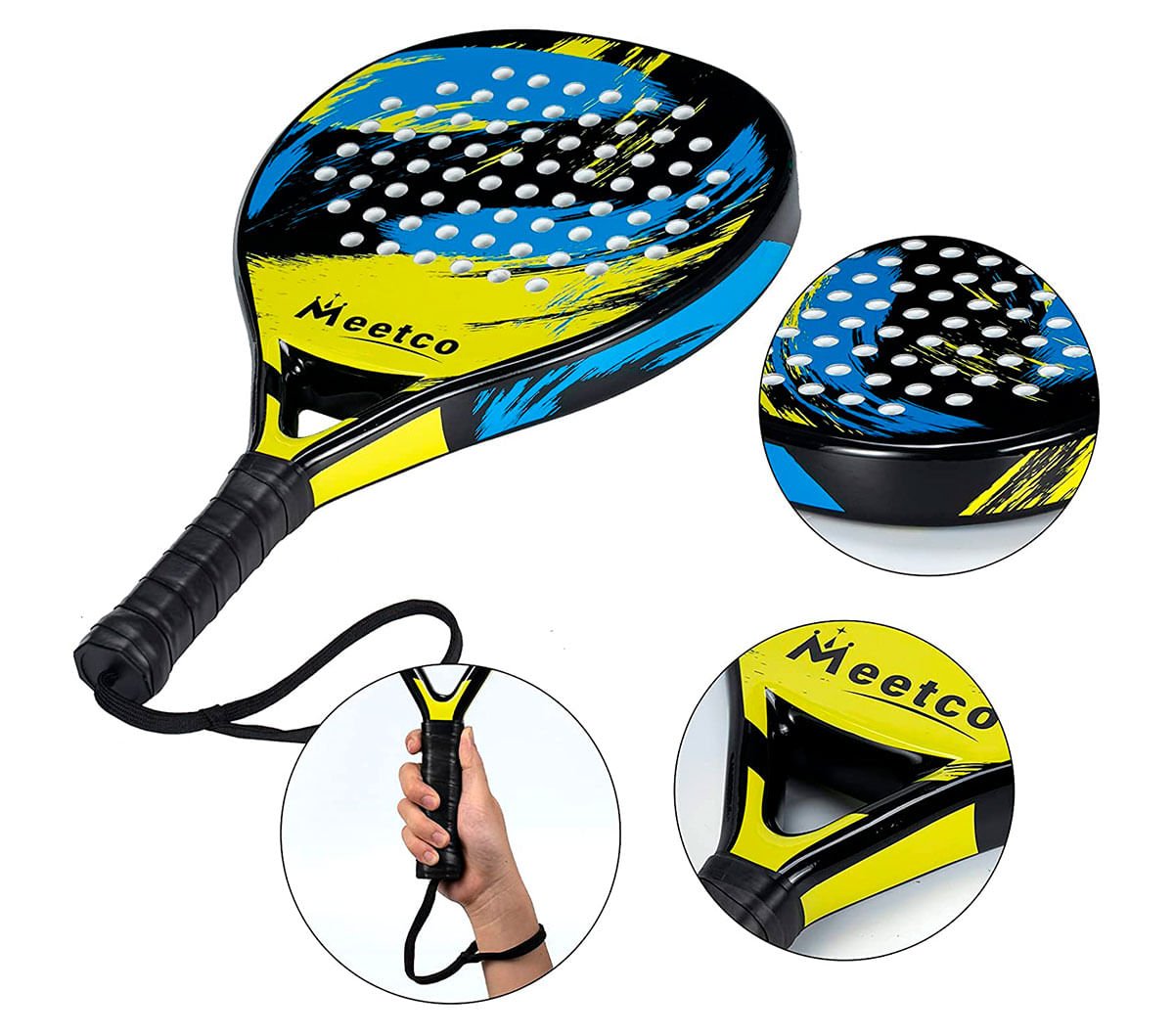 Raquete de tênis Paddle Power Lite 360g de fibra de carbono - 3