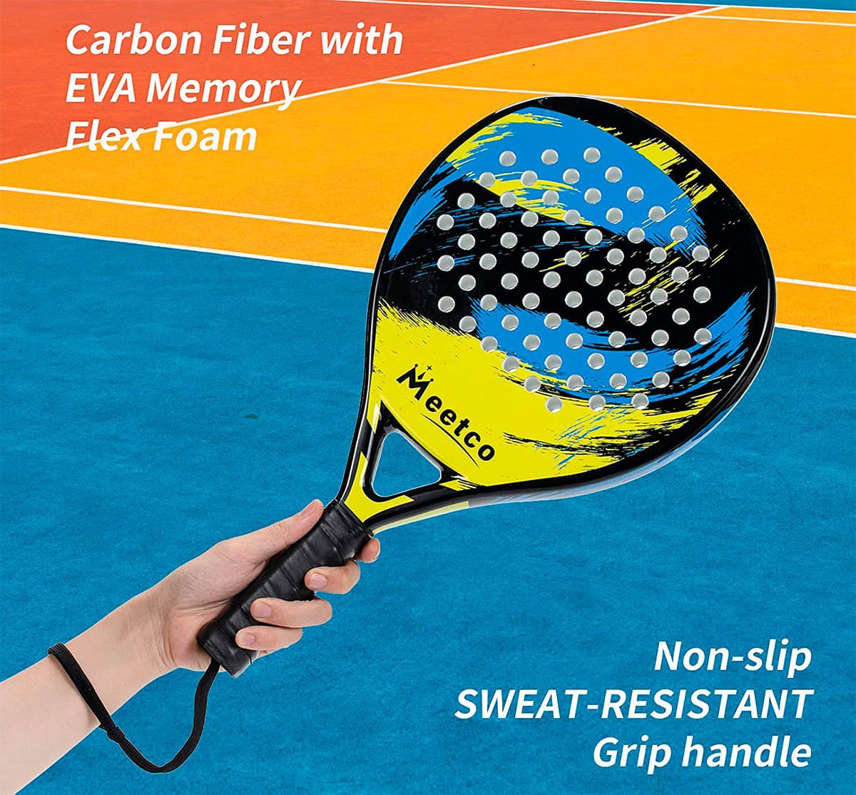 Raquete de tênis Paddle Power Lite 360g de fibra de carbono - 5