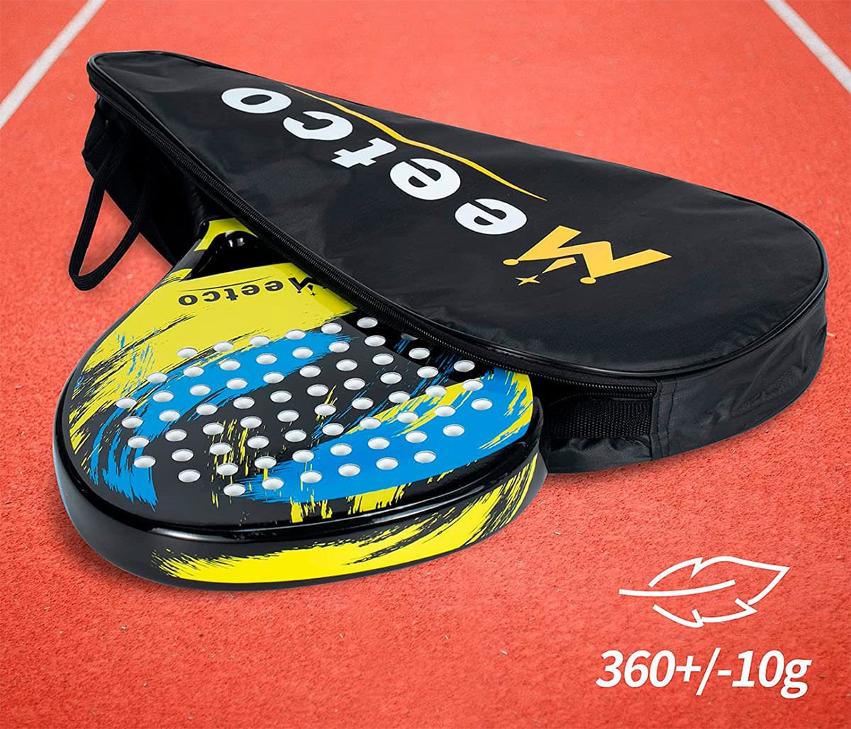 Raquete de tênis Paddle Power Lite 360g de fibra de carbono - 4
