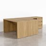 Conjunto Home Office 1 Mesa em L 1 Mesa 135cm 1 Canaleta 1 Gaveteiro Ficus CabeCasa MadeiraOriginals - 11