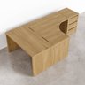 Conjunto Home Office 1 Mesa em L 1 Mesa 135cm 1 Canaleta 1 Gaveteiro Ficus CabeCasa MadeiraOriginals - 12