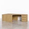 Conjunto Home Office 1 Mesa em L 1 Mesa 135cm 1 Canaleta 1 Gaveteiro Ficus CabeCasa MadeiraOriginals - 10