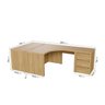 Conjunto Home Office 1 Mesa em L 1 Mesa 135cm 1 Canaleta 1 Gaveteiro Ficus CabeCasa MadeiraOriginals - 4