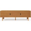 Ver imagem 7 de Rack para TV até 65 Polegadas Madeira Maciça 190cm Magna Porta Ripada CabeCasa MadeiraOriginals Bege