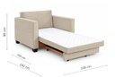 Ver imagem 3 de Sofá Cama Solteiro 100 cm Veludo Fusion Yescasa
