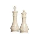 Ver imagem 6 de Peças de Xadrez Bege Decoração em Cerâmica Dupla Rei e Rainha Petra