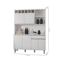 Ver imagem 3 de Cozinha Compacta Dunas Premium - 6 Portas 1 Gaveta:Branco